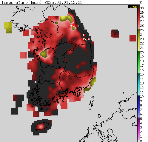 기상청은 계절이 바뀌면 최고기온 설정을 바꿔 표기함