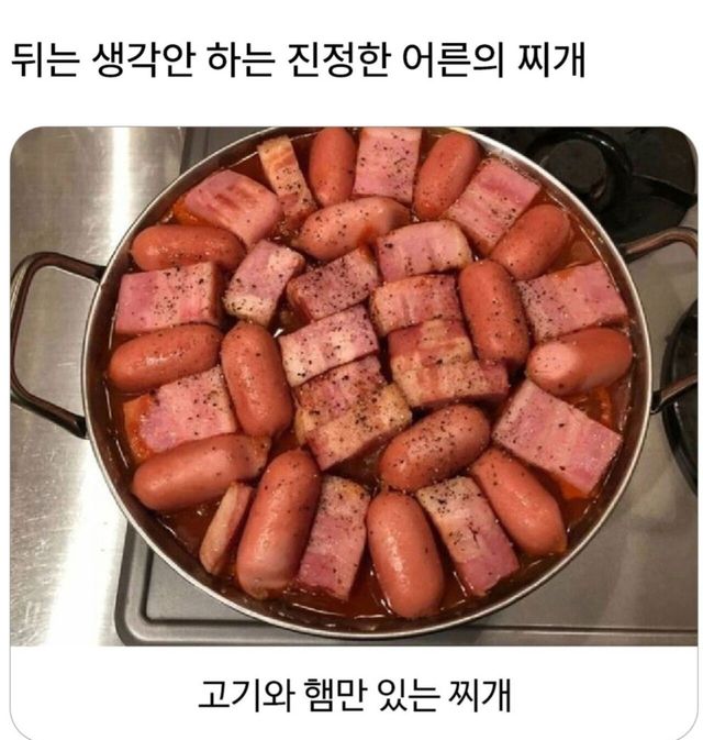 으악.jpg 채소라고는 없는 남자의 찌개