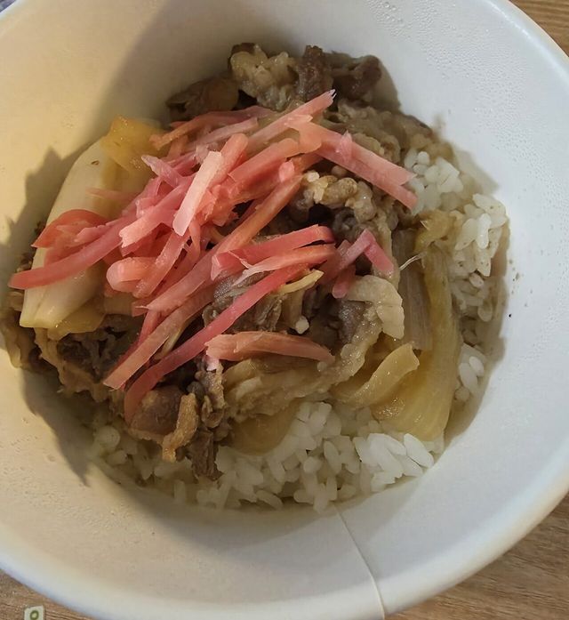 어제 먹었던 한솥 규동 일반메뉴 양