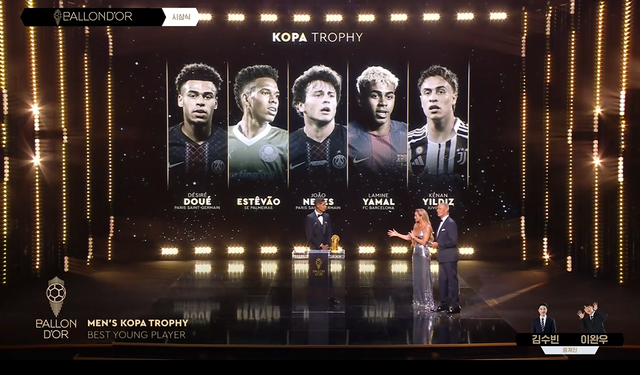 image.png [2025 발롱도르] 코파 트로피 베스트 영플레이어 - 라민 야말 2년 연속 수상