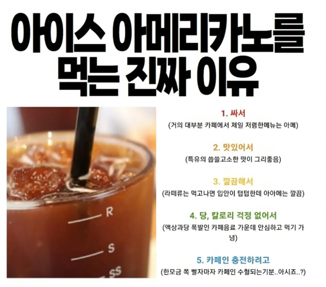 아이스 아메리카노를 먹는 진짜이유