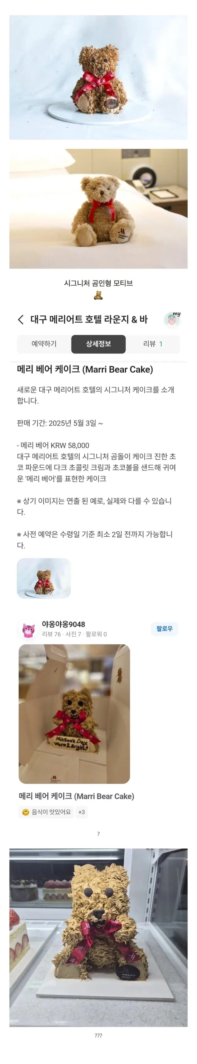 시그니처 곰인형 케이크 논란......jpg