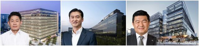 (왼쪽부터) 이수일 한국타이어 대표, 정일택 금호타이어 대표, 강호찬 넥센타이어 대표. [뉴스락 편집]
