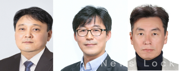 (왼쪽부터 차례대로) 김종화 SK에너지 사장, 최안섭 SK지오센트릭 사장, 이상민 SK아이이테크놀로지 사장.