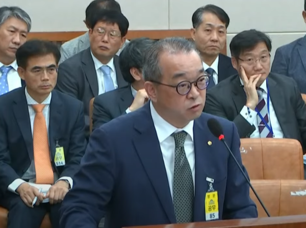 정인섭 한화오션 거제사업장 사장. 국회방송 캡쳐 [뉴스락]