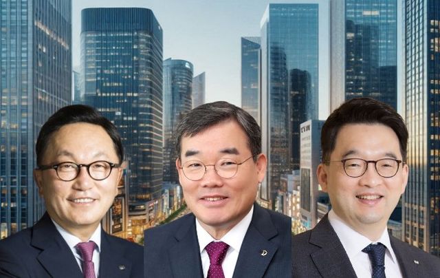 (왼쪽부터) 박현주 미래에셋 회장. 김보현 대우건설 신임 대표, 이우현 OCI홀딩스 회장. 각 사 제공 [뉴스락 편집]