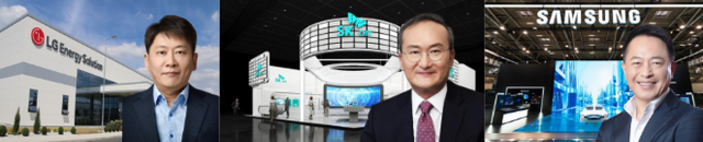(왼쪽부터) 김동명 LG에너지솔루션 대표, 이석희 SK온 대표, 최윤호 삼성SDI 대표. [뉴스락 편집]