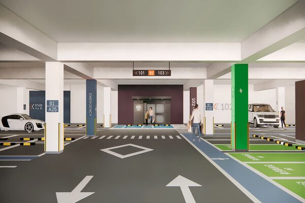 호반건설이 한국컬러유니버설디자인협회(KCUD)로부터 아파트 주차장 매뉴얼북에 대한 인증을 획득했다. 사진 호반건설 [뉴스락]