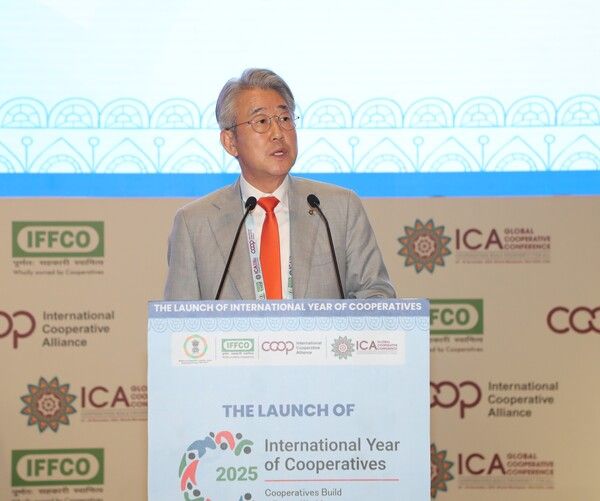 강호동 농협중앙회장은 25일 인도 뉴델리에서 개최된 국제협동조합연맹(이하 ICA) 글로벌협동조합컨퍼런스 개막식에 참석해 기념연설을 했다