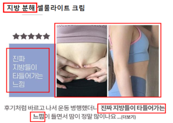 의약품 오인 광고. 식품의약품안전처 제공 [뉴스락]