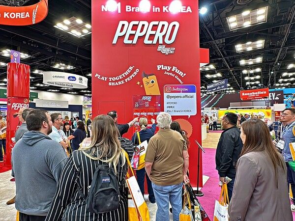 롯데웰푸드는 미국 인디애나 컨벤션센터에서 지난&nbsp;14일부터&nbsp;16일까지 사흘간 열린&nbsp;'2024&nbsp;스윗 앤 스낵 엑스포'에 참가했다. 롯데웰푸드 제공 [뉴스락]