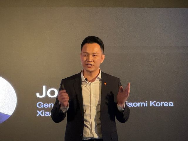 조니 우(Jony Wu) 샤오미코리아 사장이 15일 오전 서울 종로구 포시즌스호텔에서 열린 기자간담회에서 발언하고 있다. 사진=강동완 기자 [뉴스락]