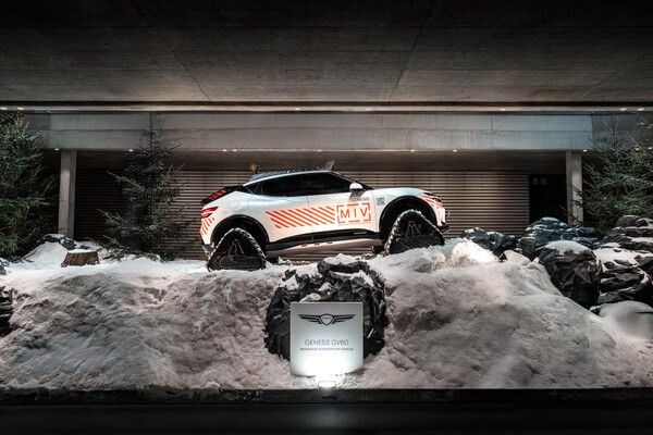 다보스포럼 현장에 전시된 ‘GV60 다목적 험로주행 콘셉트’. 사진 제네시스 [뉴스락]