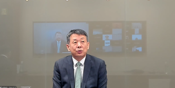 김광일 MBK 부회장은 이날 온라인 간담회를 개최했다. 온라인 간담회 캡쳐 [뉴스락]