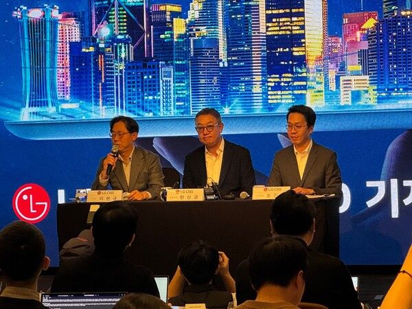LG CNS는 9일 서울 여의도 콘래드호텔에서 IPO 기자간담회를 열고 중장기 성장 전략을 발표했다. 사진 강동완 기자 [뉴스락]