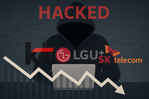 국내 이동통신 3사가 해킹으로 부터 위협받고있다. [챗 GPT 이미지 생성]