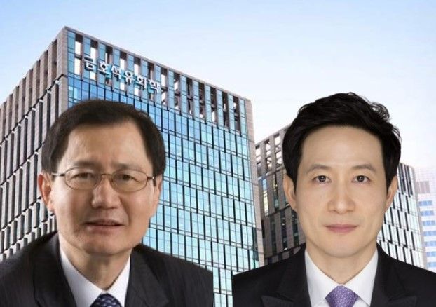 (왼쪽부터) 박찬구 명예회장, 박철완 전 상무. [뉴스락 편집]