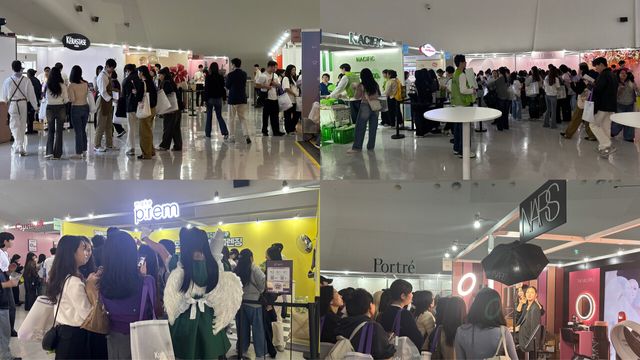 인산인해를 이루는 컬리뷰티페스타 행사장의 전경. [뉴스락 편집]