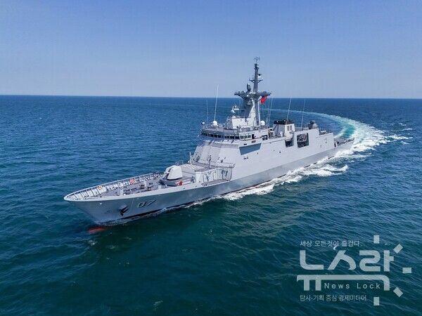 HD현대가 최근 인도한 필리핀 초계함 2번함 '디에고 실랑함'. 사진=HD현대 [뉴스락]