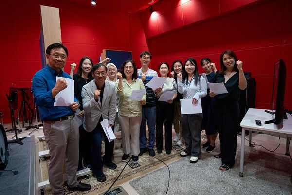 배리어프리영화 더빙 및 음성해설 현장. 헨켈코리아 제공 [뉴스락]