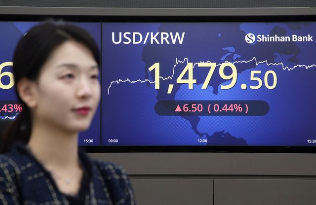 17일 종가기준 원/달러 환율 1479원을 기록했다. 신한은행 제공 [뉴스락]