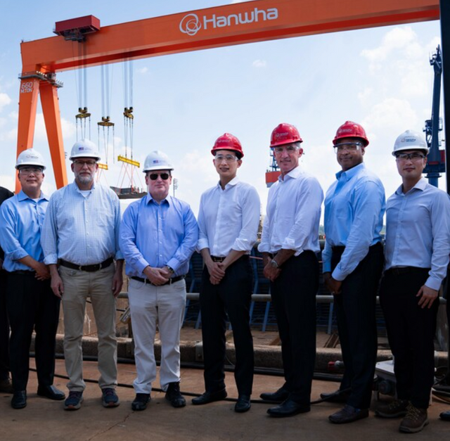 한화그룹이 인수한 미 한화필리조선소를 방문한 주요 인사들이 한 자리에 모였다. 한화그룹 제공 [뉴스락]