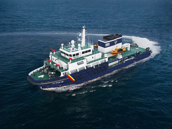 해경1,900톤급 다목적 화학방제함 조감도. 사진 HJ중공업 [뉴스락]