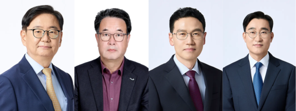 좌측부터 조성진 동원건설산업 사장, 노경탁 동원팜스 사장, 김세훈 동원산업 지주부문 부사장, 이영상 동원홈푸드 축육부문 부사장. 동원그룹 제공 [뉴스락]
