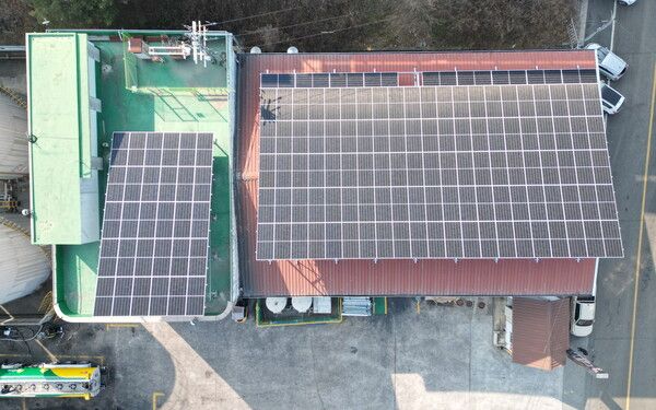 KG에코솔루션 밀양공장에 태양광 발전 시설을 구축했다. KG그룹 제공 [뉴스락]