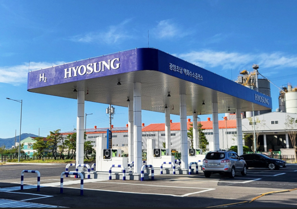 효성하이드로젠이 준공한 광양초남 액화수소충전소 전경. 효성중공업 제공 [뉴스락]