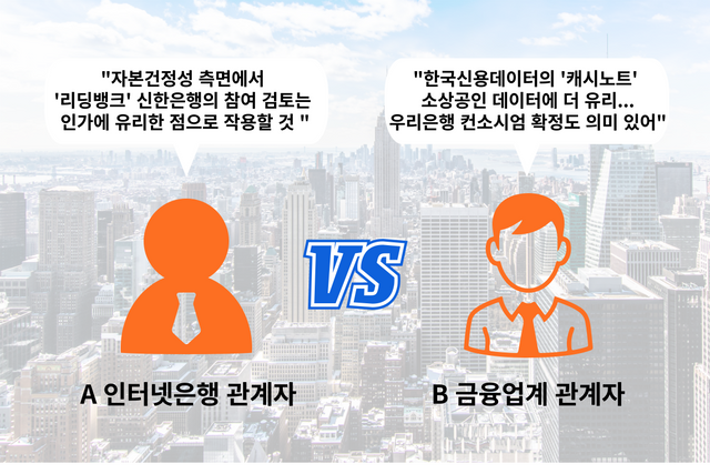 더존뱅크의 제4인뱅 인가가 우세한 가운데 한국소호은행의 '캐시노트'가 소상공인 친화 은행에 유리하다는 의견도 나왔다. [뉴스락 편집]