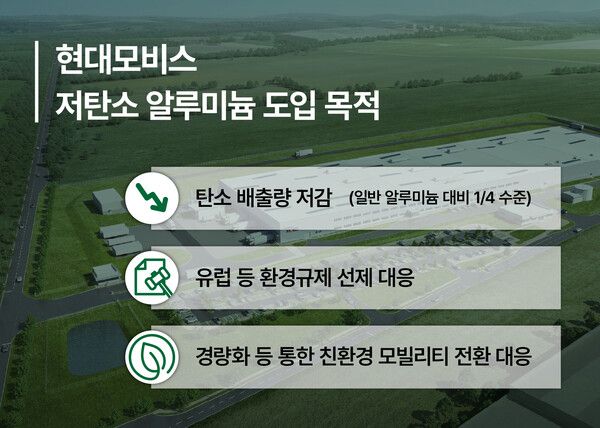 현대모비스, 저탄소 알루미늄 도입 목적. 현대모비스 제공 [뉴스락]