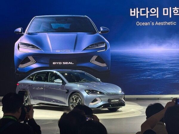 2025&nbsp;서울모빌리티쇼에서 공개된 BYD씰.&nbsp;사진=강동완 기자 [뉴스락]