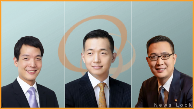 왼쪽부터 김동원(차남) 한화생명 사장, 김동관(장남) 한화그룹 부회장, 김동선(3남) 한화호텔앤드리조트 부사장. [뉴스락편집]