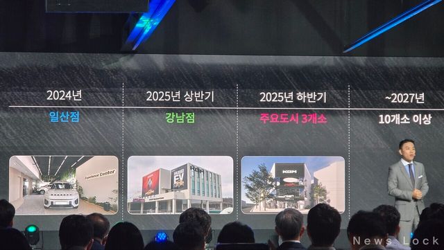 박경준 KGM 국내사업본부장이 발표하고 있는 모습. 사진 이윤석 기자 [뉴스락]&nbsp;