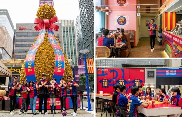 BBQ가 BBQ&nbsp;빌리지 청계광장점을&nbsp;FC&nbsp;바르셀로나 팬들을 위한 몰입형 공간으로 재단장했다. BBQ제공 [뉴스락]