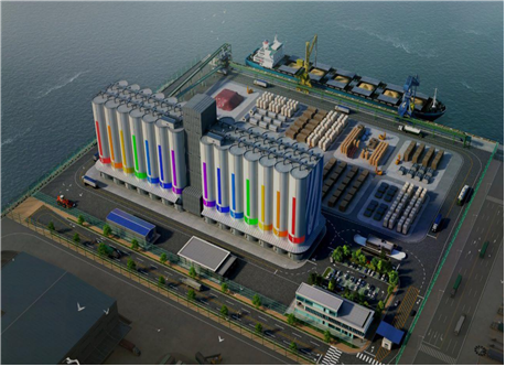 부산신항 양곡부두 조감도. 한국산업은행 제공 [뉴스락]