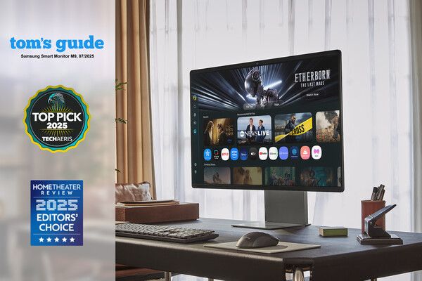 삼성전자 스마트 모니터&nbsp;M9(모델명: M90SF)이 최근 미국의 주요 글로벌&nbsp;IT&nbsp;매체들로부터 호평을 잇따라 받고 있다. 사진 삼성전자 [뉴스락]