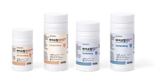 바이오탑 포르테 시리즈(왼쪽부터 하이 포르테 2종, 디 포르테 2종) 이미지. 대웅제약 제공 [뉴스락]