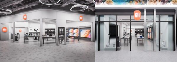 (왼쪽부터) Xiaomi 스토어 NC 이스트폴점, Xiaomi 스토어 원그로브점. 사진=샤오미코리아 [뉴스락]