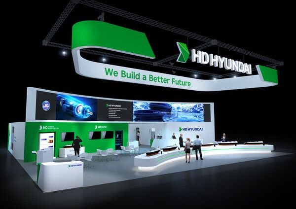 이탈리아 밀라노에서 열린 ‘가스텍 2025’에 마련된 HD현대 부스 조감도