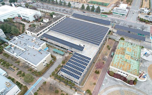 해줌에서 설치한 코오롱인더스트리 구미 공장 위 온사이트 PPA 태양광. 사진 해줌 [뉴스락]