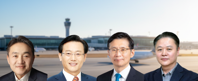 (왼쪽부터) 이상윤 티웨이항공 대표, 김이배 제주항공 대표, 박병률 진에어 대표, 유명섭 에어프레이마 대표. 각 사 제공 [뉴스락 편집]