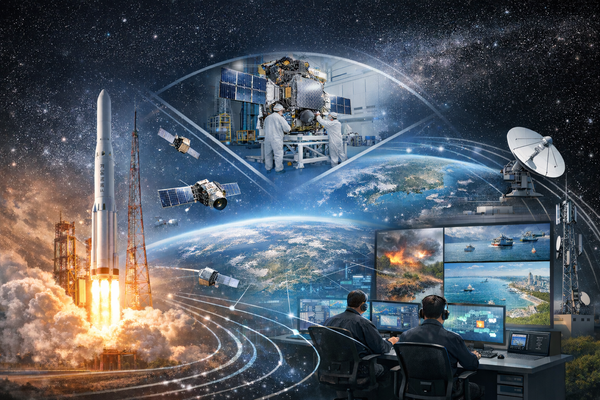 한화그룹은 지난 2021년 그룹 내 '스페이스 허브'를 출범 시켰고, 끝내 우주 산업 수직계열화를 이뤘다. [AI이미지 생성]