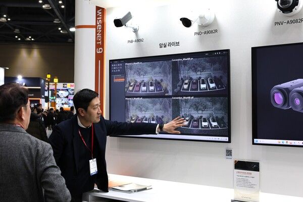 와이즈넷9&nbsp;저조도 성능을 실시간 시연하는 공간. 한화비전 제공 [뉴스락]