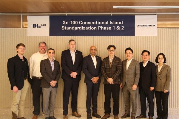 DL이앤씨가 미국 엑스에너지(X-energy)와 $1000만(약 150억 원) 규모의 SMR 표준화 설계 계약을 맺었다. 사진 DL이앤씨 [뉴스락]