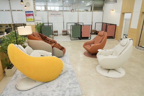 세라젬이 대한체육회 진천 국가대표선수촌 내 체험존을 리뉴얼해 조성한 '세라젬 챔피언스 리커버리 라운지. 세라잼 제공 [뉴스락]