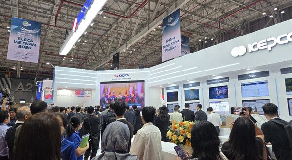 ELECS VIETNAM 2026에서 성황리에 운영 중인 한전홍보관 부스. 한전 제공 [뉴스락]