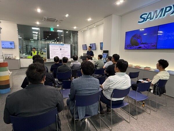 삼표산업이 지난 27일 경기도 화성시에 위치한 에스앤아이(S&I)센터 삼표기술연구소에서 악천후 속에서도 품질을 잃지 않는 특수 콘크리트 제품군에 대한 성능 입증 행사를 성공적으로 치렀다. 사진 삼표그룹 [뉴스락]
