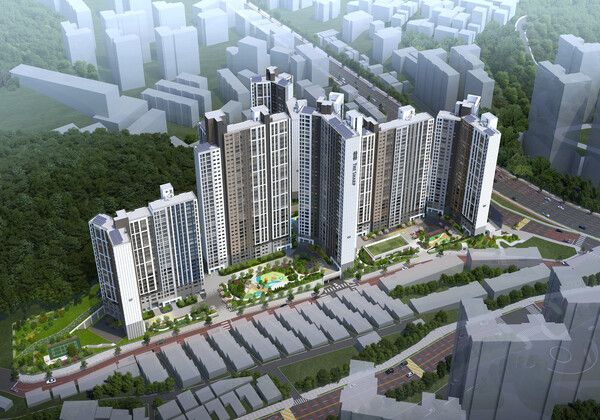 더샵 트리센트 조감도. 사진=포스코이앤씨 [뉴스락]